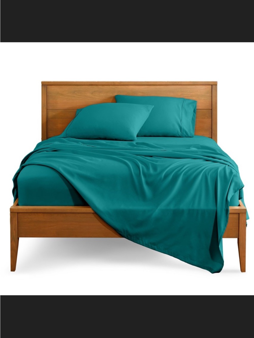 Bare Home | Split Head Flex King Sheet Set, Emerald color.